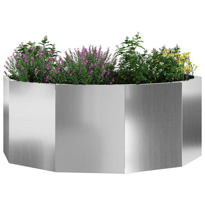 Pflanzkübel Silber 90 x 90 x 35 cm Verzinkter Stahl