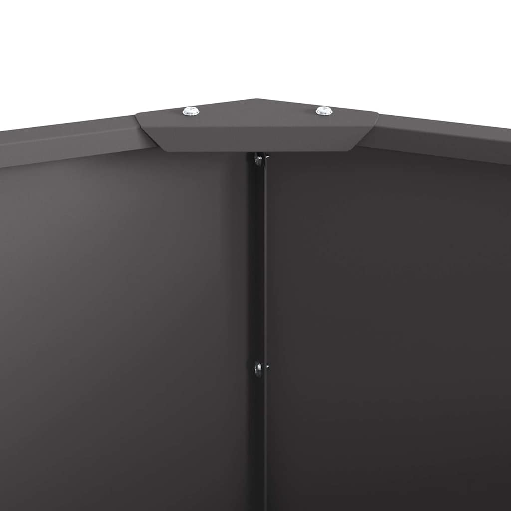 Pflanzkübel Schwarz 60 x 60 x 35 cm Stahl