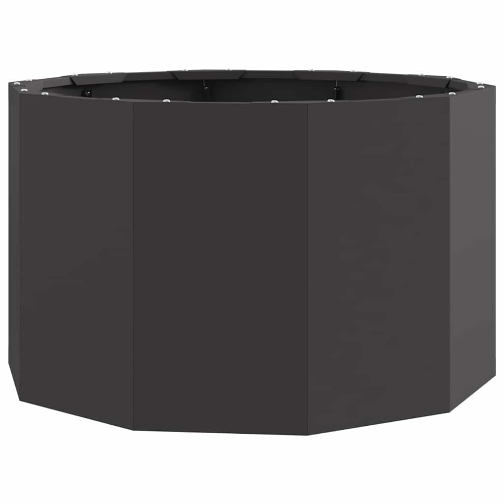 Pflanzkübel Schwarz 60 x 60 x 35 cm Stahl