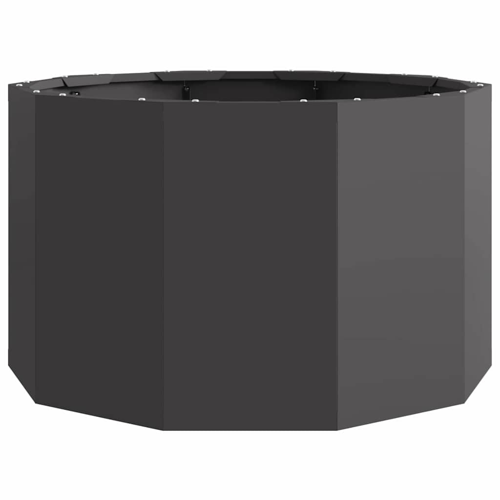 Pflanzkübel Schwarz 60 x 60 x 35 cm Stahl