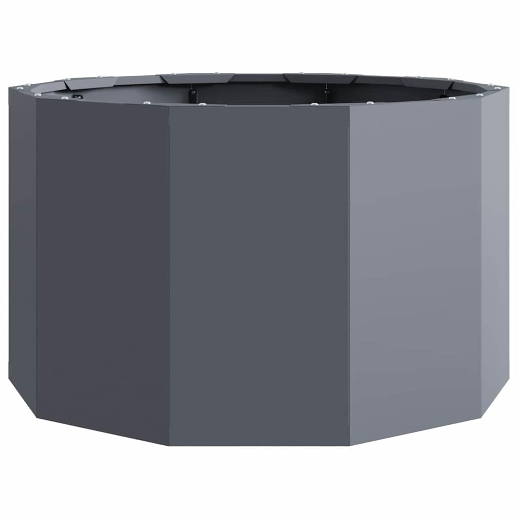 Pflanzkübel Anthrazit 60 x 60 x 35 cm Stahl