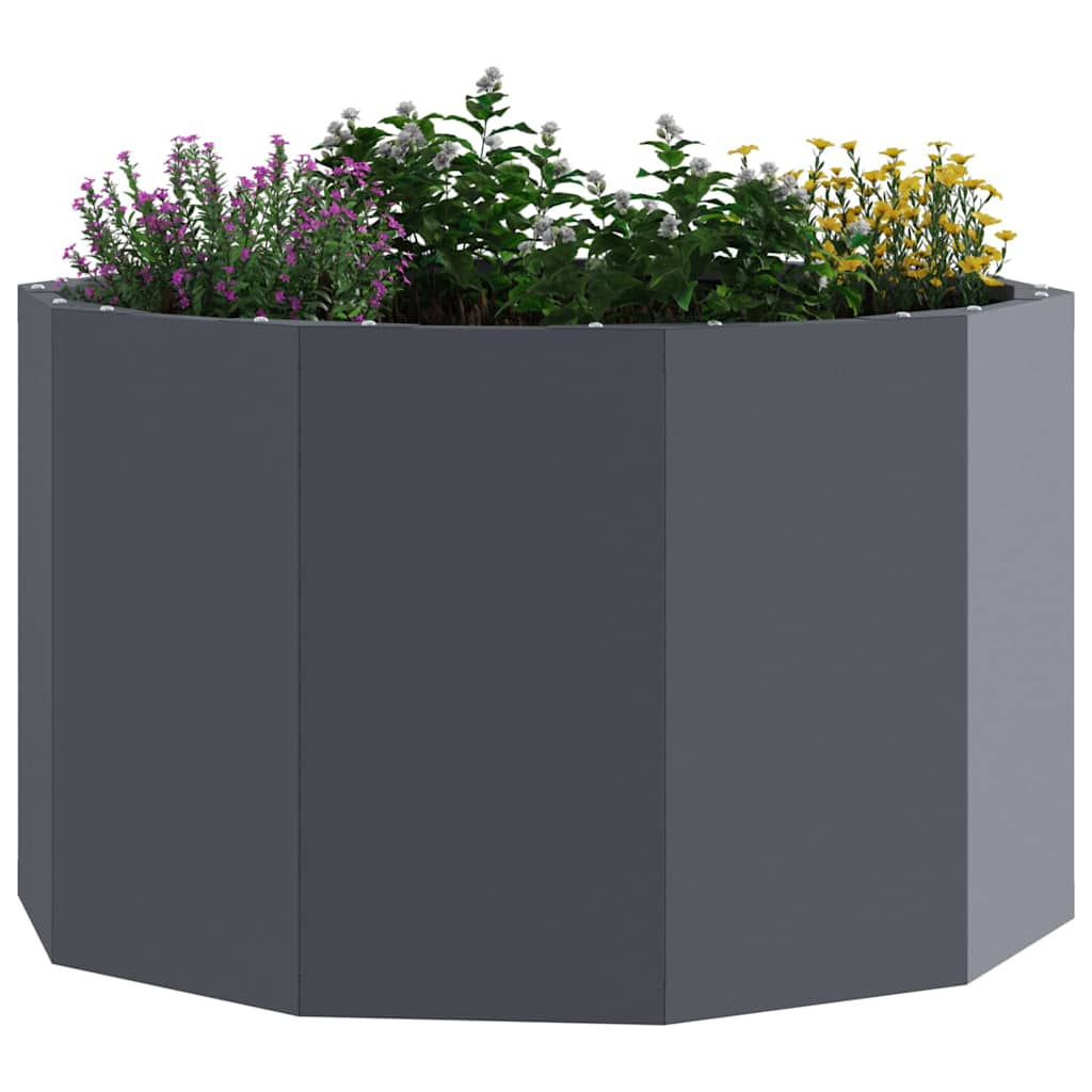 Pflanzkübel Anthrazit 60 x 60 x 35 cm Stahl
