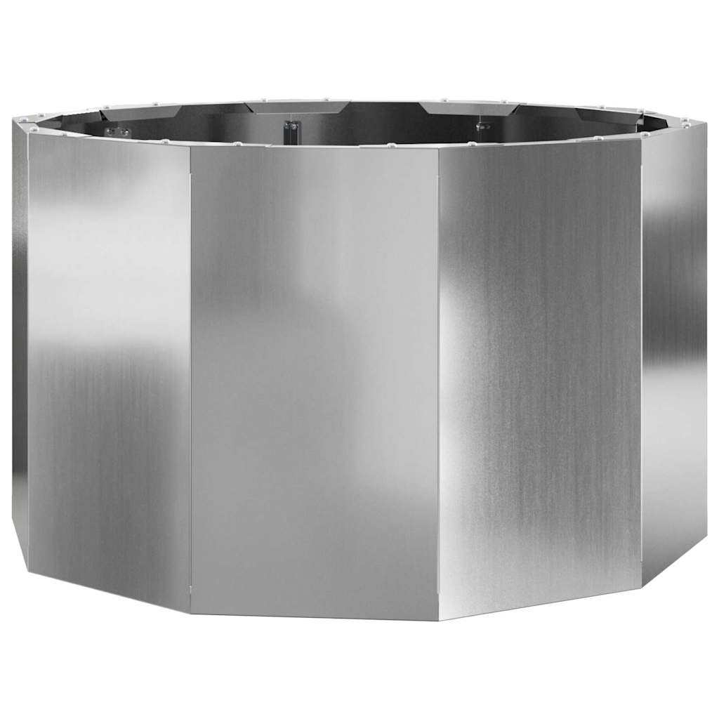 Pflanzkübel Silber 60 x 60 x 35 cm Verzinkter Stahl