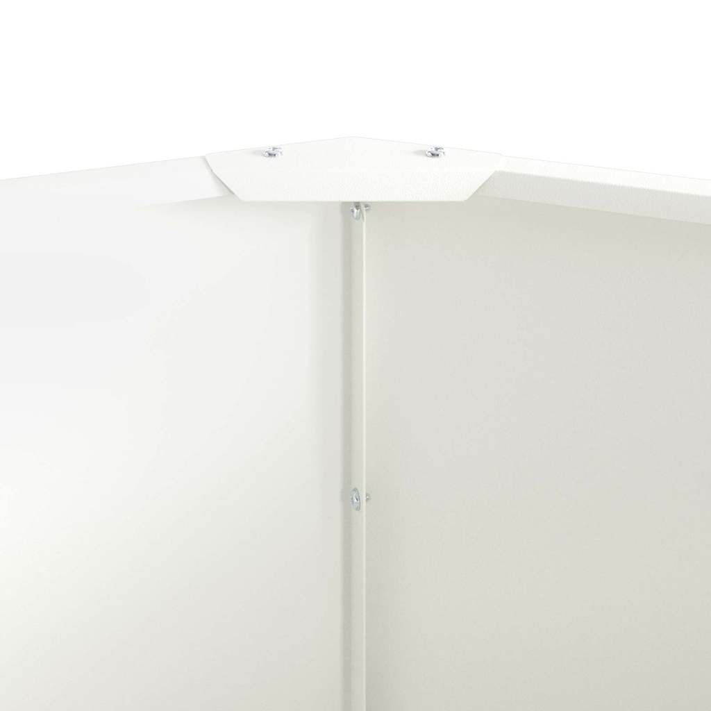 Pflanzkübel Weiß 120 x 120 x 50 cm Stahl