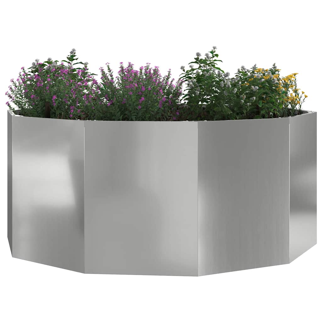 Pflanzkübel Silber 120 x 120 x 50 cm Verzinkter Stahl