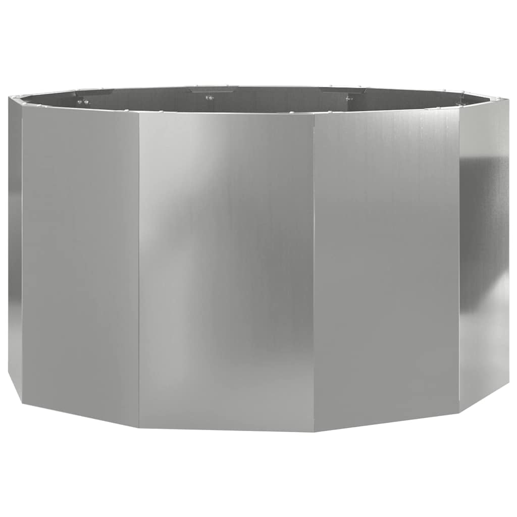 Pflanzkübel Silber 90 x 90 x 50 cm Verzinkter Stahl