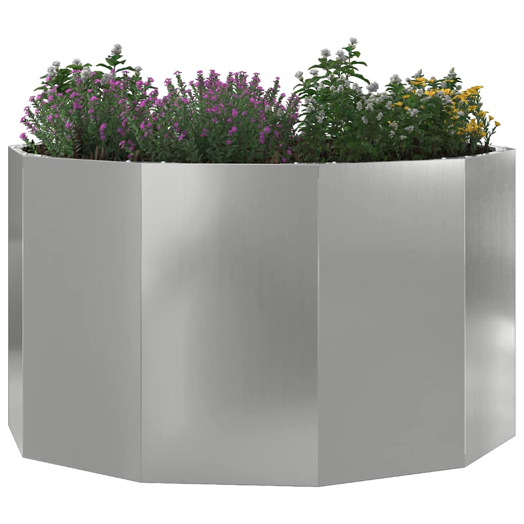 Pflanzkübel Silber 90 x 90 x 50 cm Verzinkter Stahl