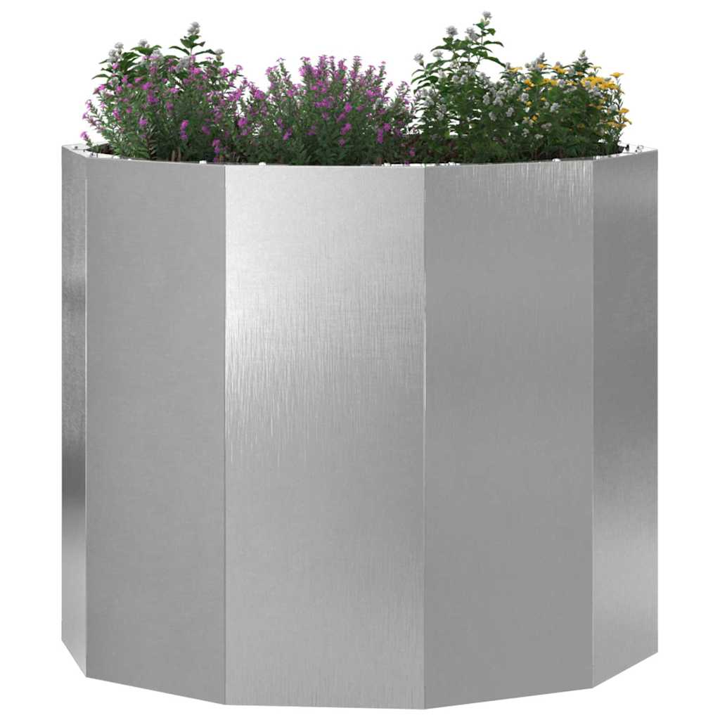 Pflanzkübel Silber 60 x 60 x 50 cm Edelstahl