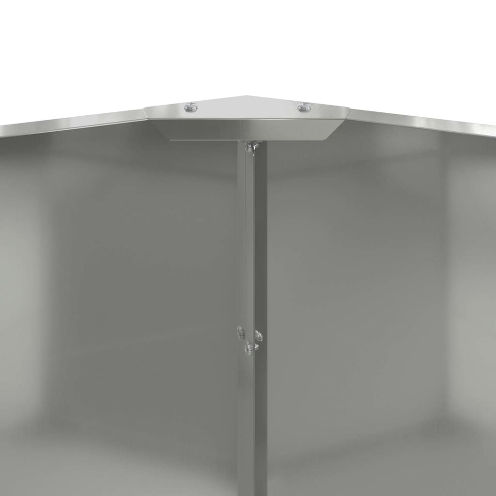 Pflanzkübel Silber 60 x 60 x 50 cm Verzinkter Stahl