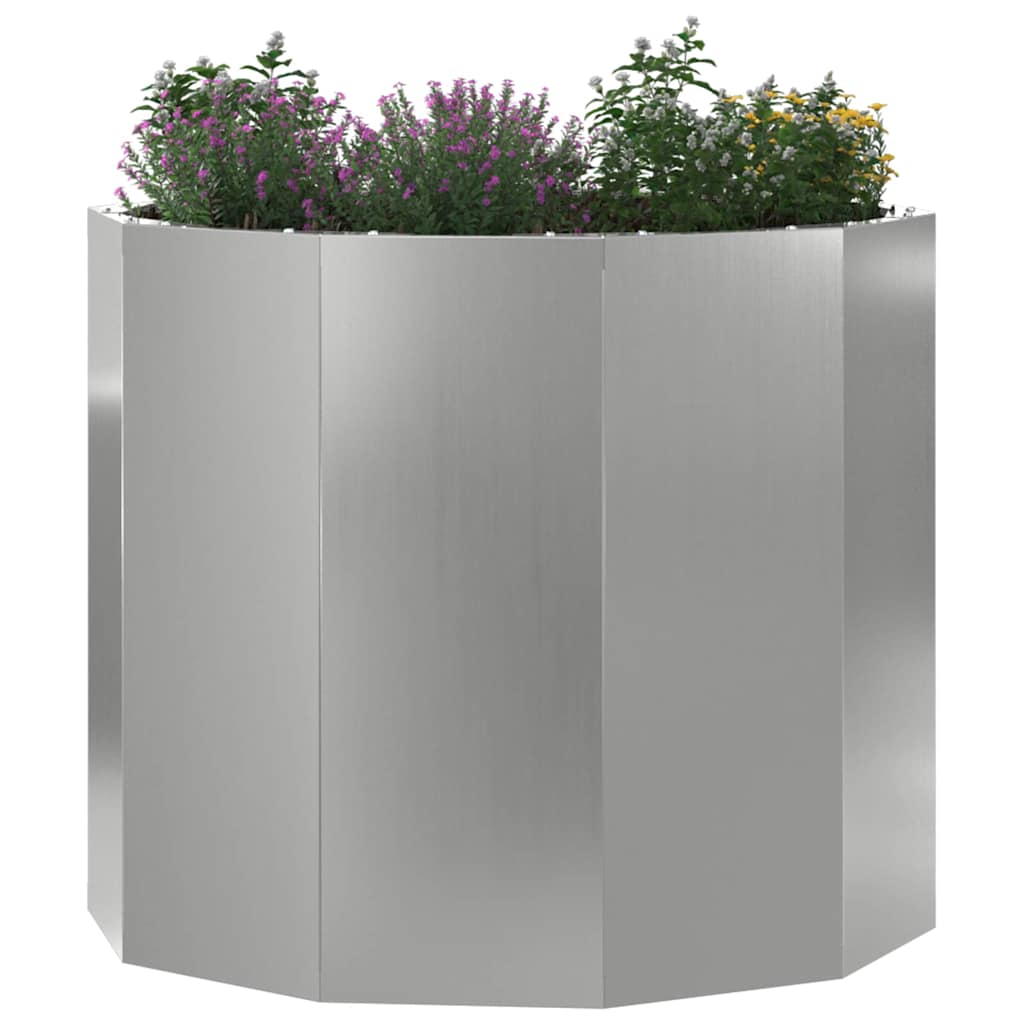 Pflanzkübel Silber 60 x 60 x 50 cm Verzinkter Stahl
