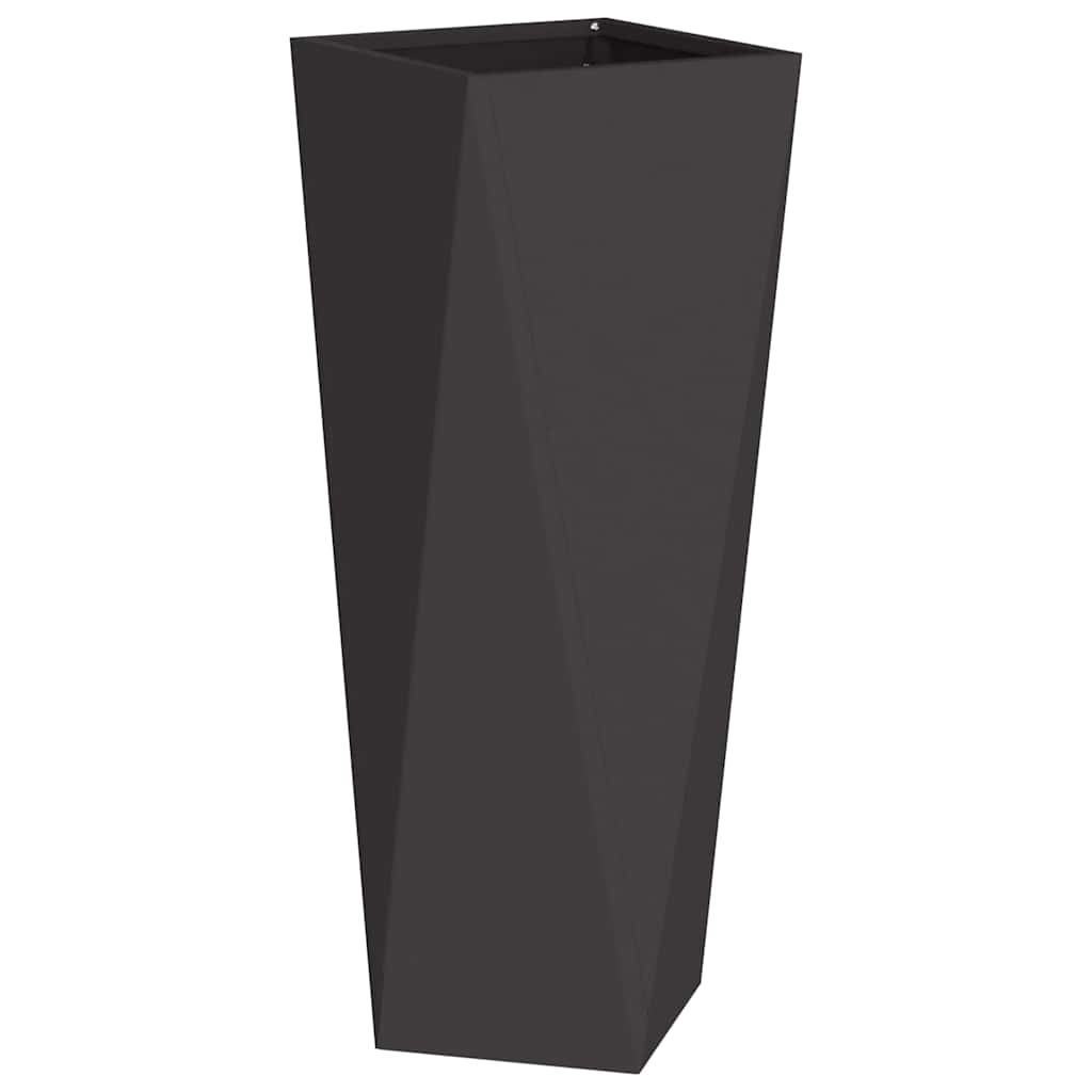 Pflanzkübel 2 Stk. Schwarz 30 x 30 x 75 cm Stahl