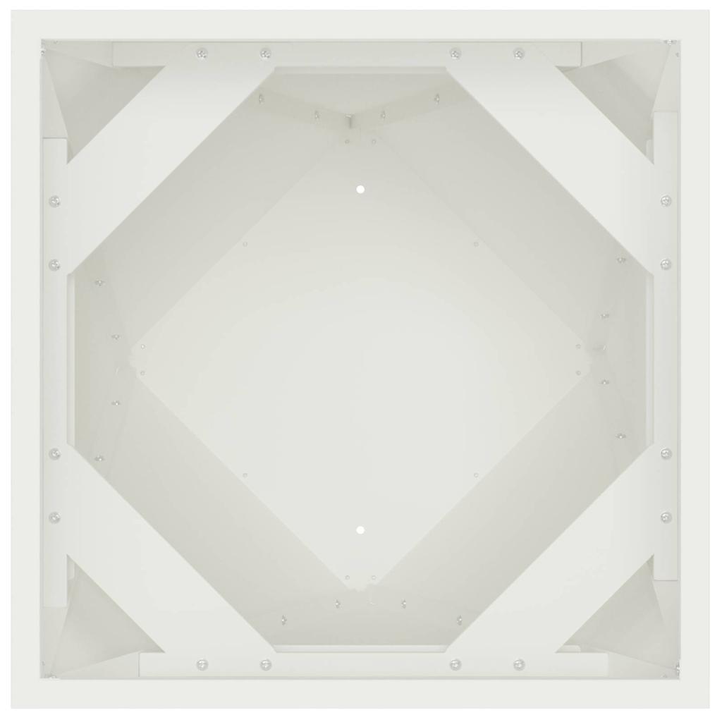 Pflanzkübel Weiß 30 x 30 x 75 cm Stahl