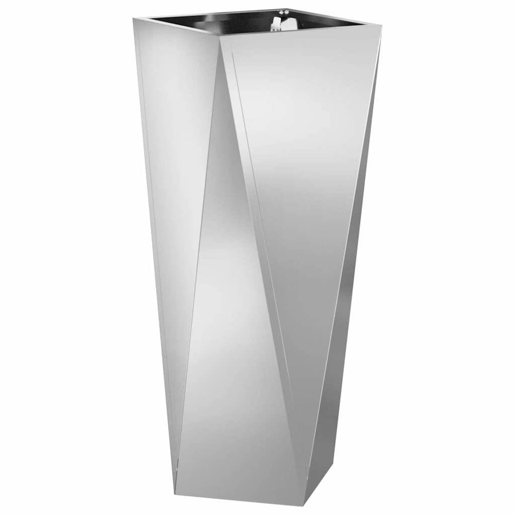 Pflanzkübel 2 Stk. Silber 30 x 30 x 75 cm Verzinkter Stahl