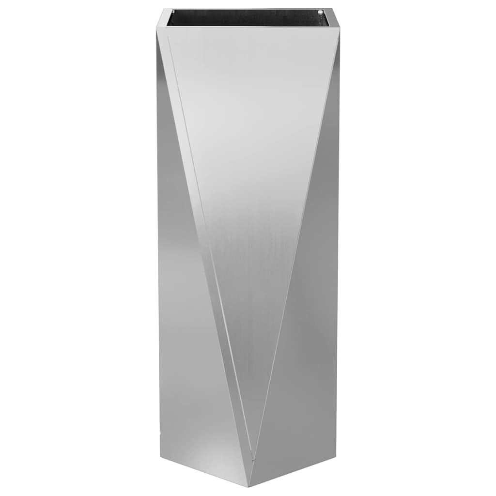 Pflanzkübel 2 Stk. Silber 30 x 30 x 75 cm Verzinkter Stahl
