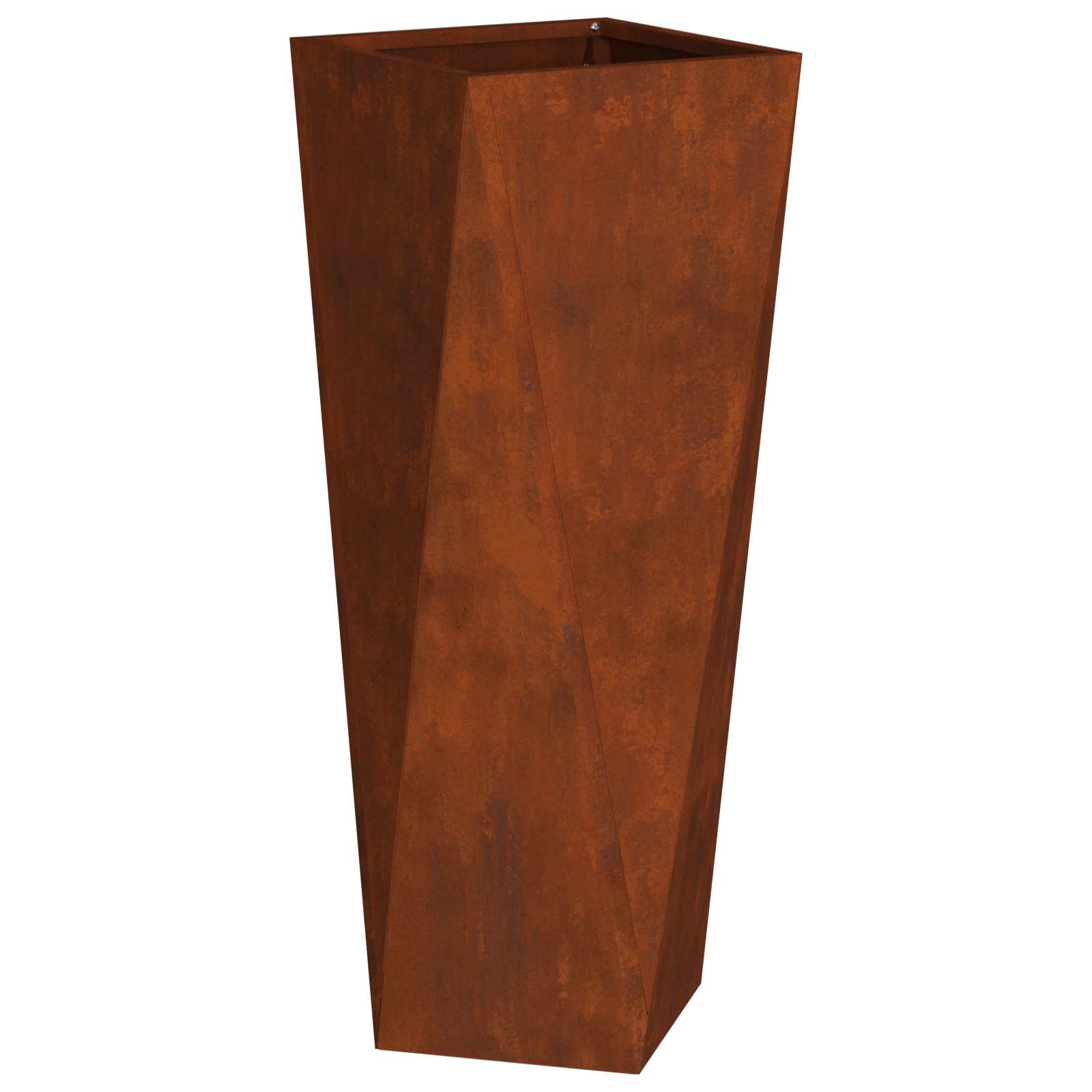 Pflanzkübel Rostig 30 x 30 x 75 cm Wetterfeststahl