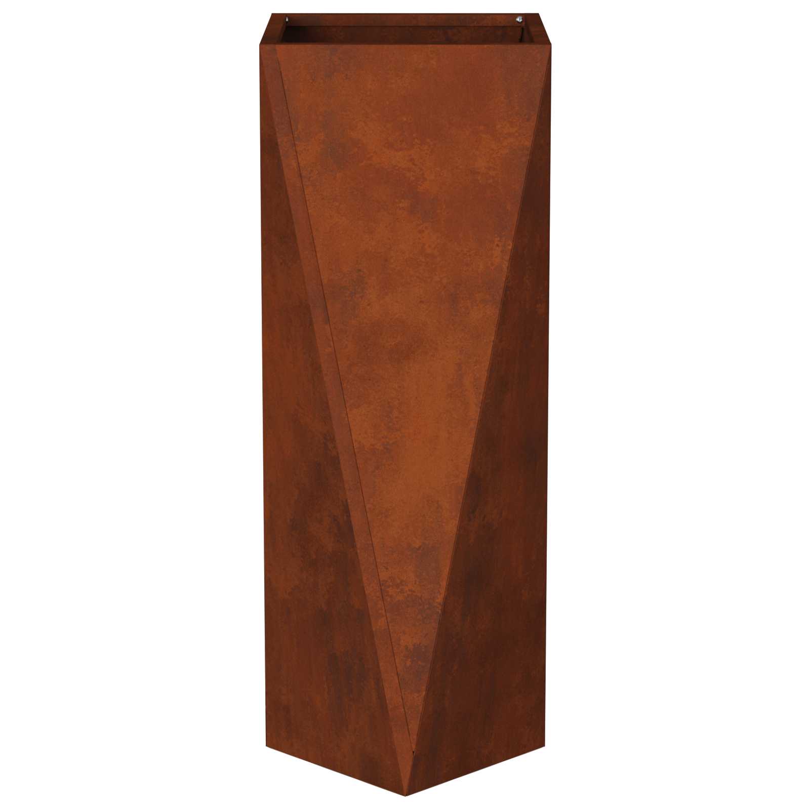 Pflanzkübel 2 Stk. Rostig 30 x 30 x 75 cm Wetterfeststahl
