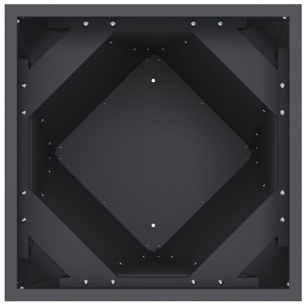 Pflanzkübel Anthrazit 40 x 40 x 75 cm Stahl