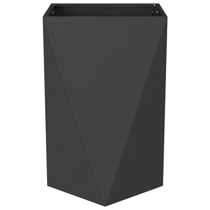 Pflanzkübel 2 Stk. Schwarz 50 x 50 x 75 cm Stahl
