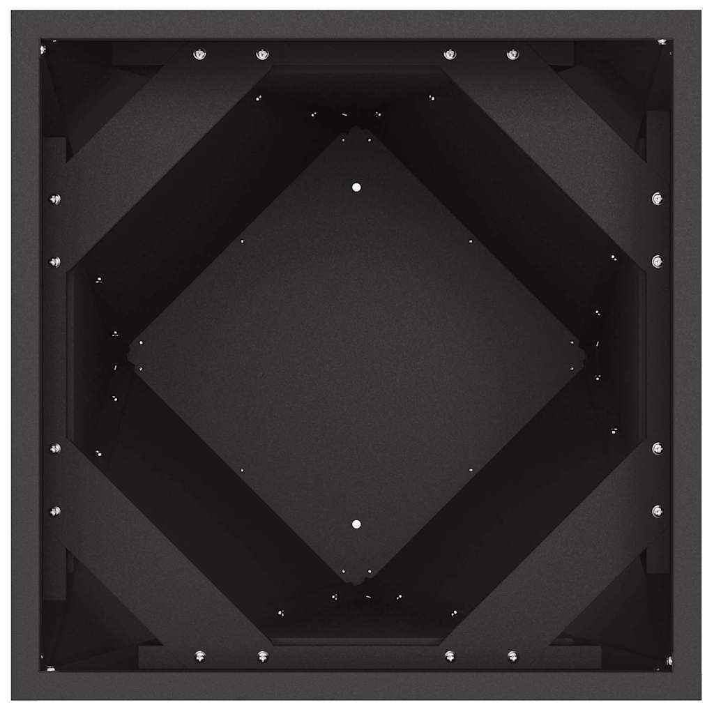 Pflanzkübel 2 Stk. Schwarz 50 x 50 x 75 cm Stahl