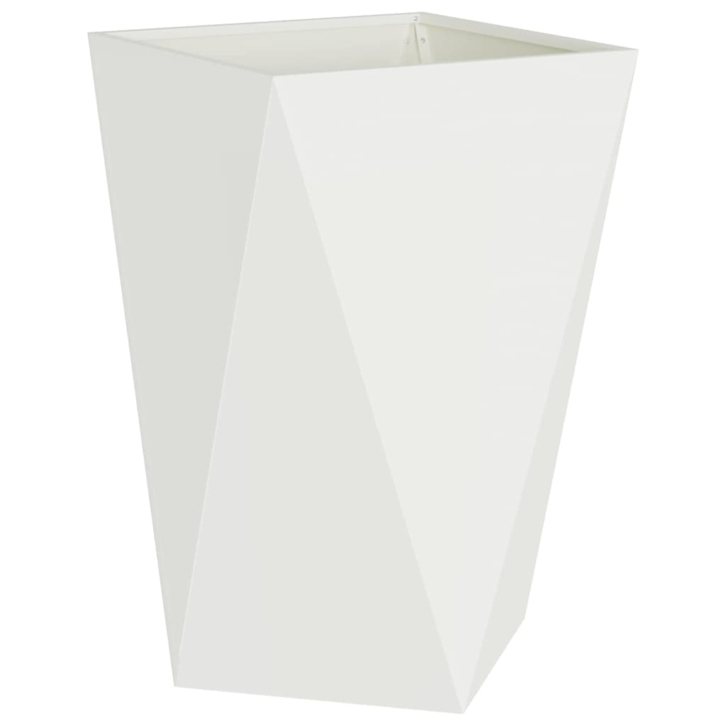 Pflanzkübel 2 Stk. Weiß 50 x 50 x 75 cm Stahl