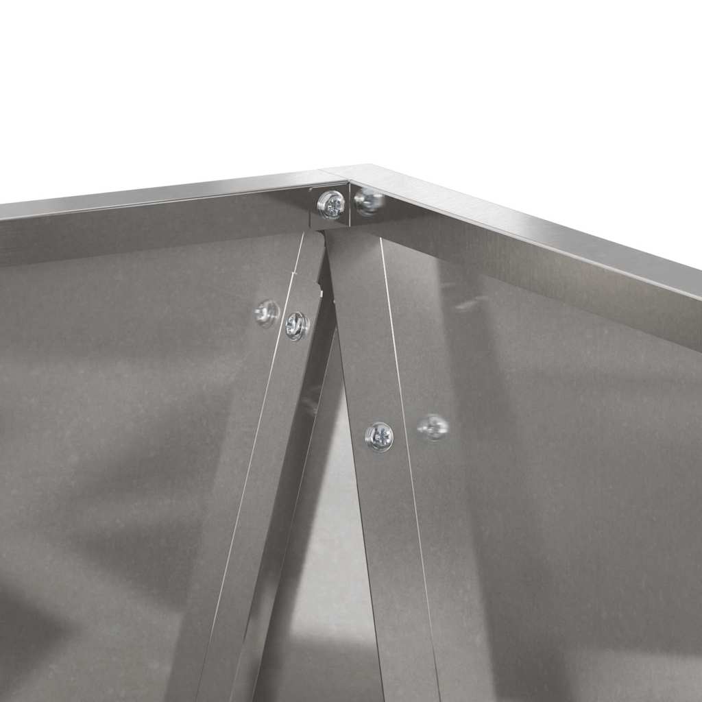 Pflanzkübel Silber 50 x 50 x 75 cm Edelstahl