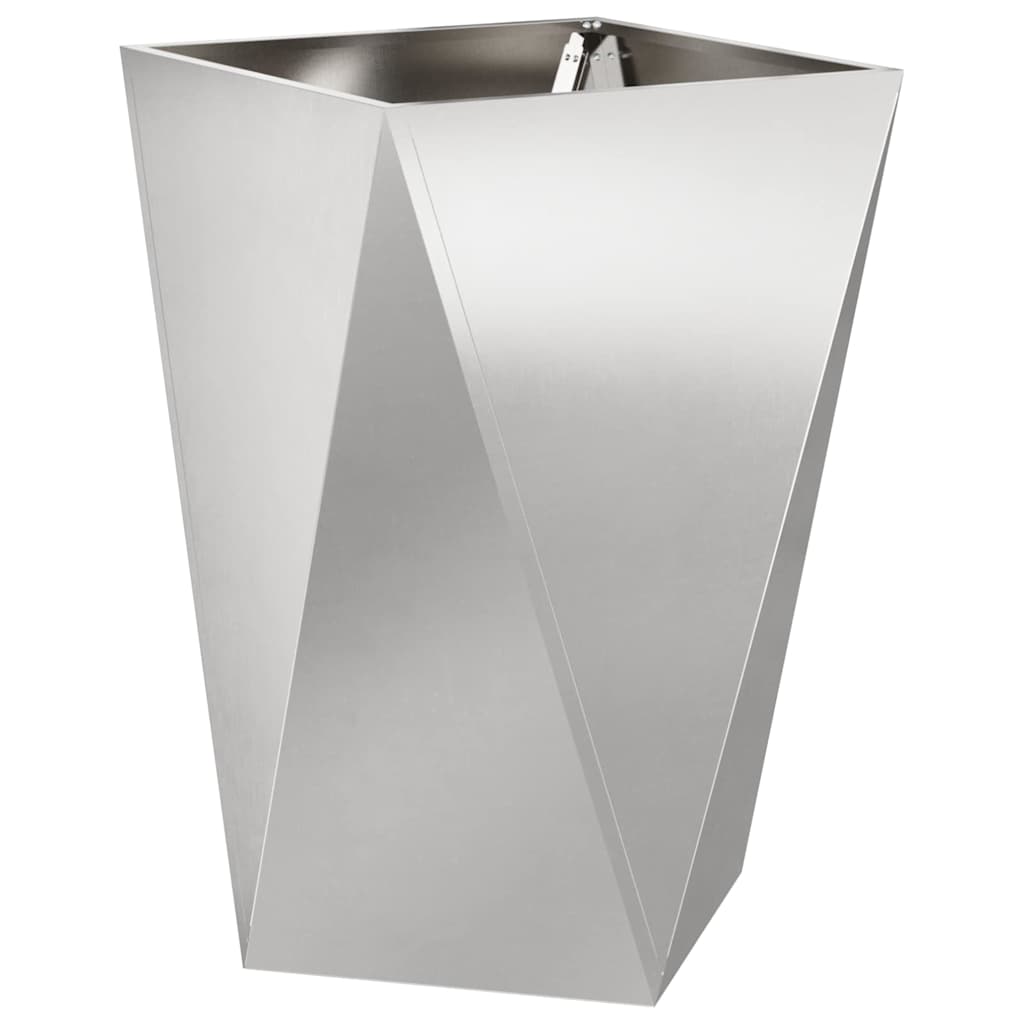 Pflanzkübel Silber 50 x 50 x 75 cm Edelstahl