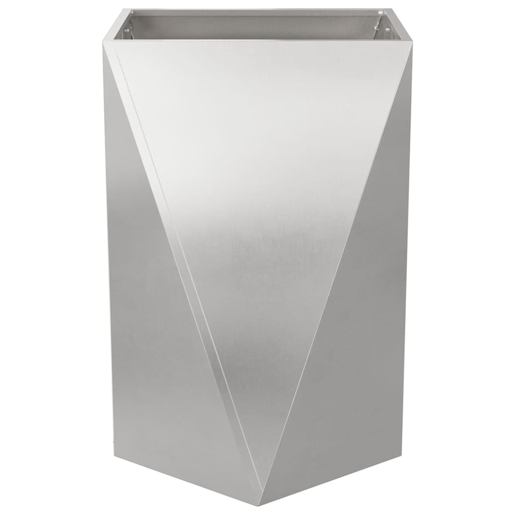 Pflanzkübel Silber 50 x 50 x 75 cm Edelstahl