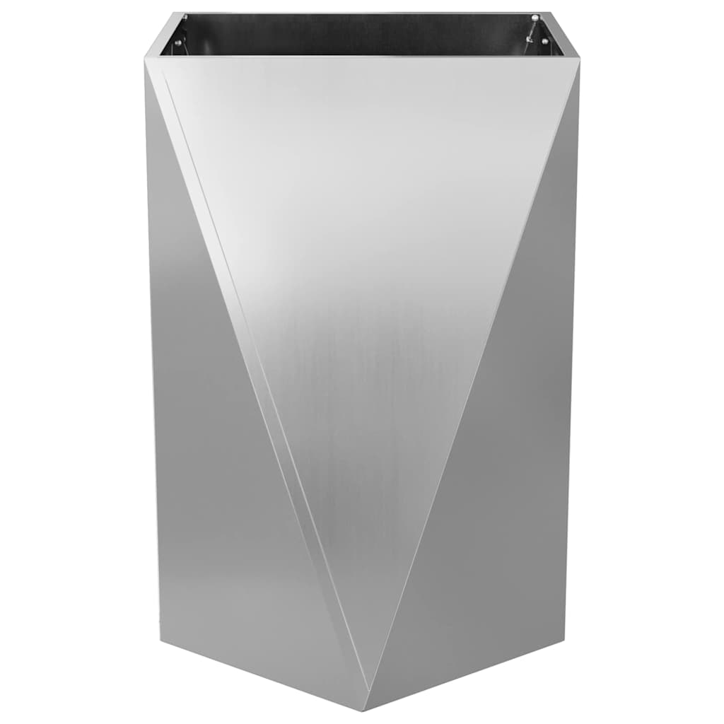 Pflanzkübel 2 Stk. Silber 50 x 50 x 75 cm Verzinkter Stahl