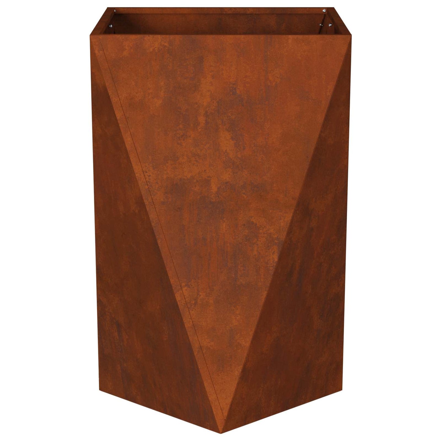 Pflanzkübel 2 Stk. Rostig 50 x 50 x 75 cm Wetterfeststahl