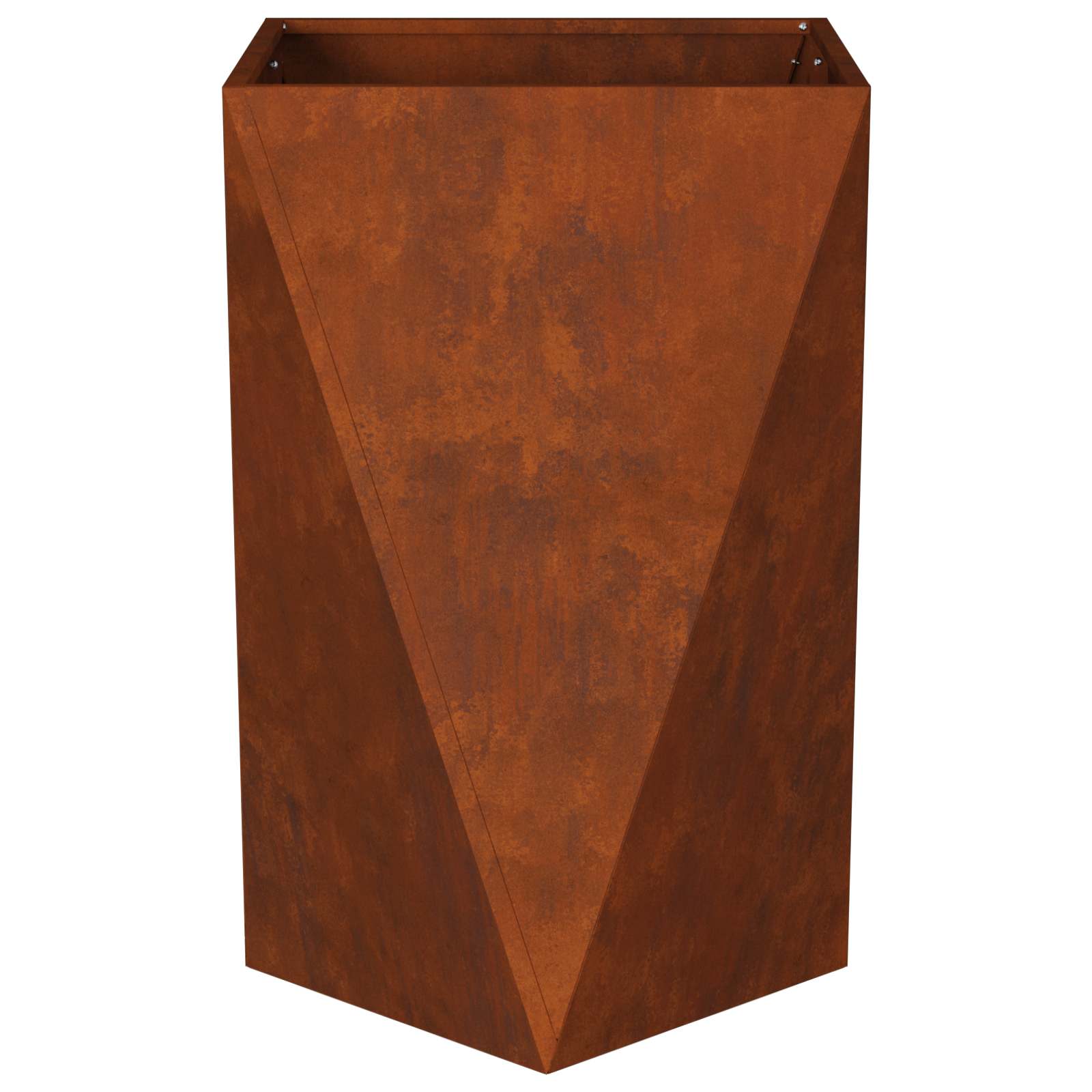 Pflanzkübel 2 Stk. Rostig 50 x 50 x 75 cm Wetterfeststahl