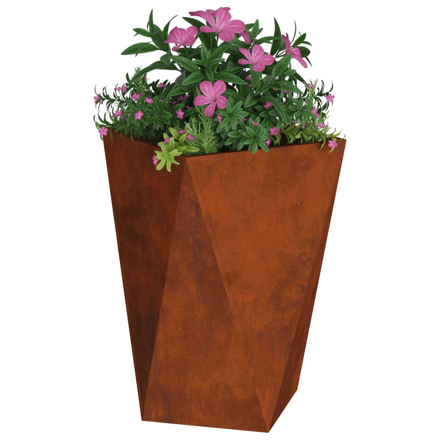 Pflanzkübel 2 Stk. Rostig 50 x 50 x 75 cm Wetterfeststahl