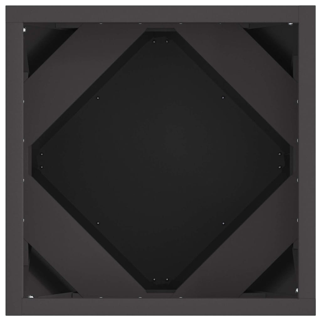 Pflanzkübel Schwarz 30 x 30 x 30 cm Stahl
