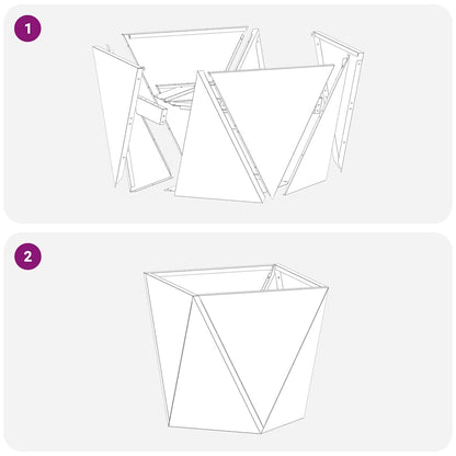 Pflanzkübel 2 Stk. Schwarz 30 x 30 x 30 cm Stahl