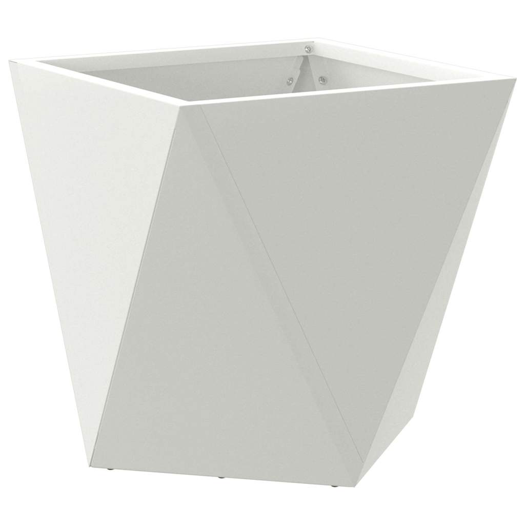 Pflanzkübel Weiß 30 x 30 x 30 cm Stahl