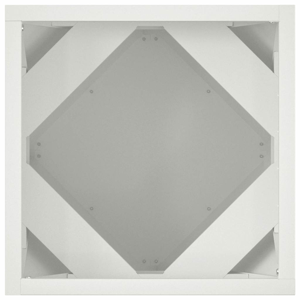 Pflanzkübel 2 Stk. Weiß 30 x 30 x 30 cm Stahl
