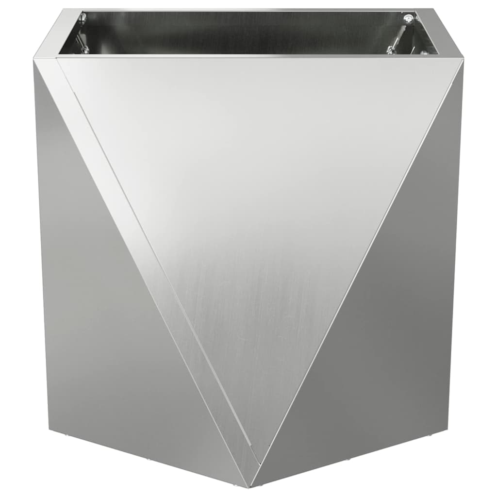Pflanzkübel 2 Stk. Silber 30 x 30 x 30 cm Verzinkter Stahl
