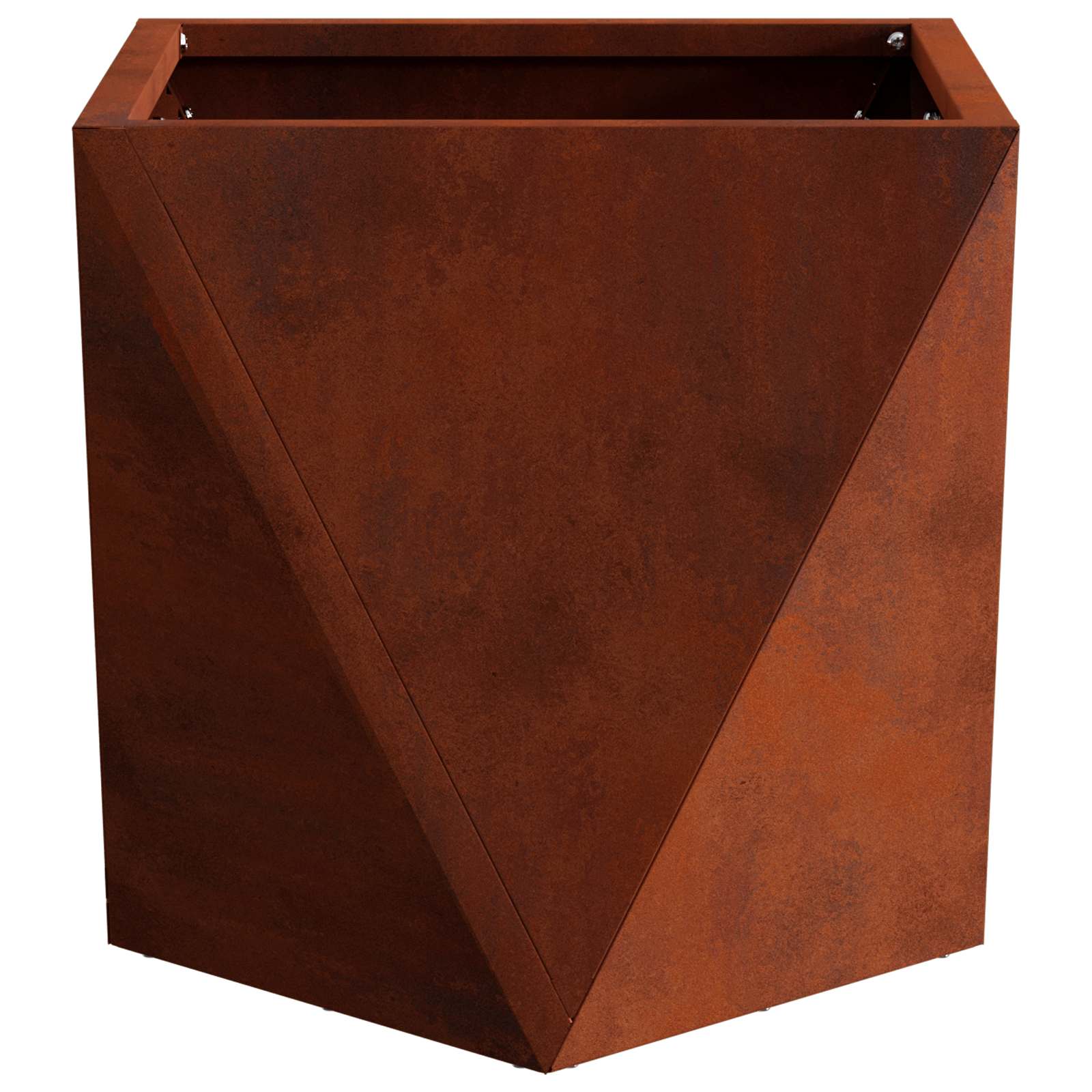 Pflanzkübel 2 Stk. Rostig 30 x 30 x 30 cm Wetterfeststahl