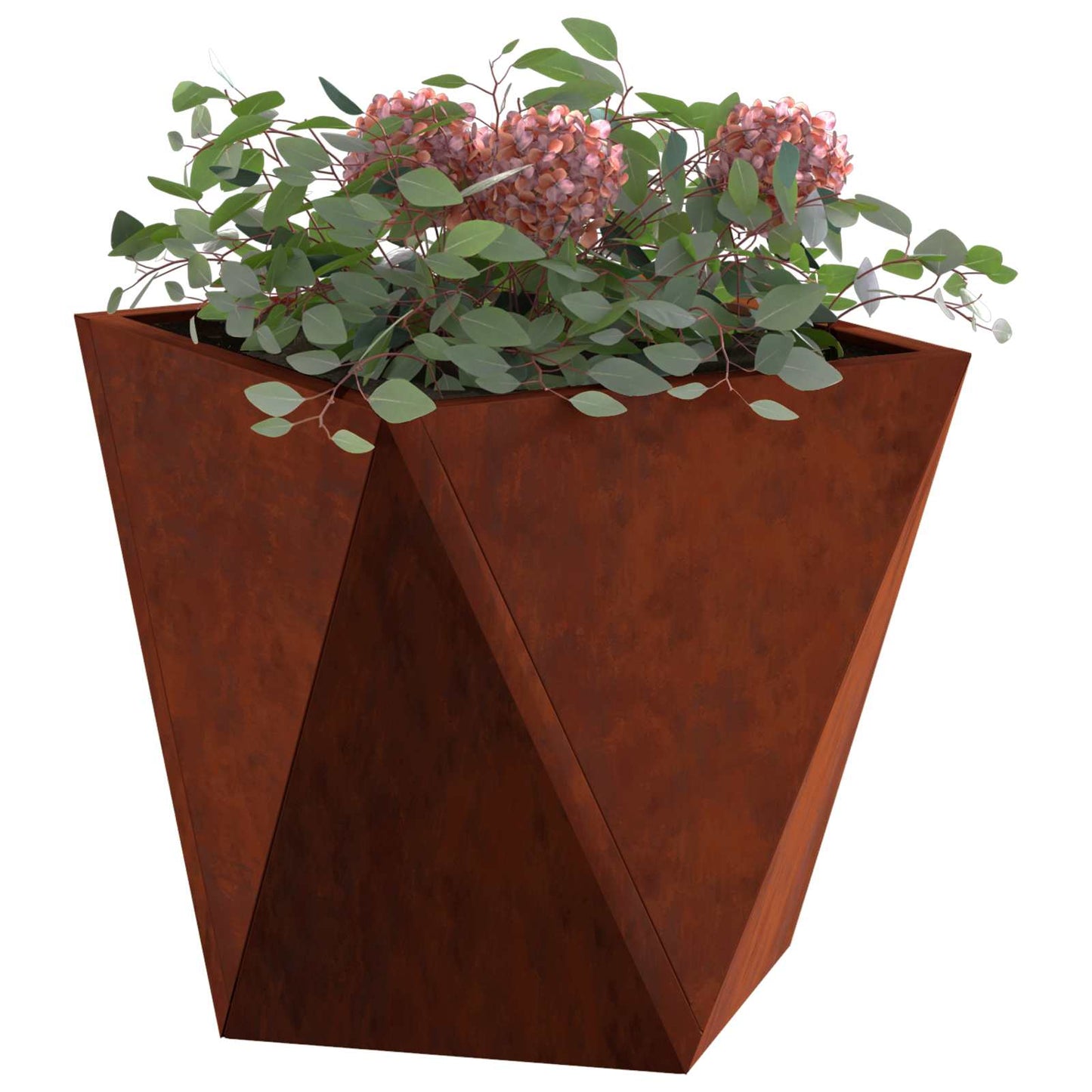 Pflanzkübel 2 Stk. Rostig 30 x 30 x 30 cm Wetterfeststahl