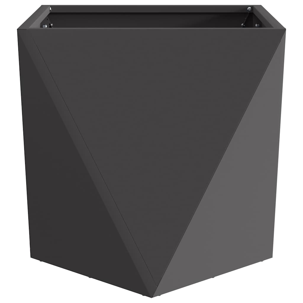 Pflanzkübel 2 Stk. Schwarz 40 x 40 x 40 cm Stahl