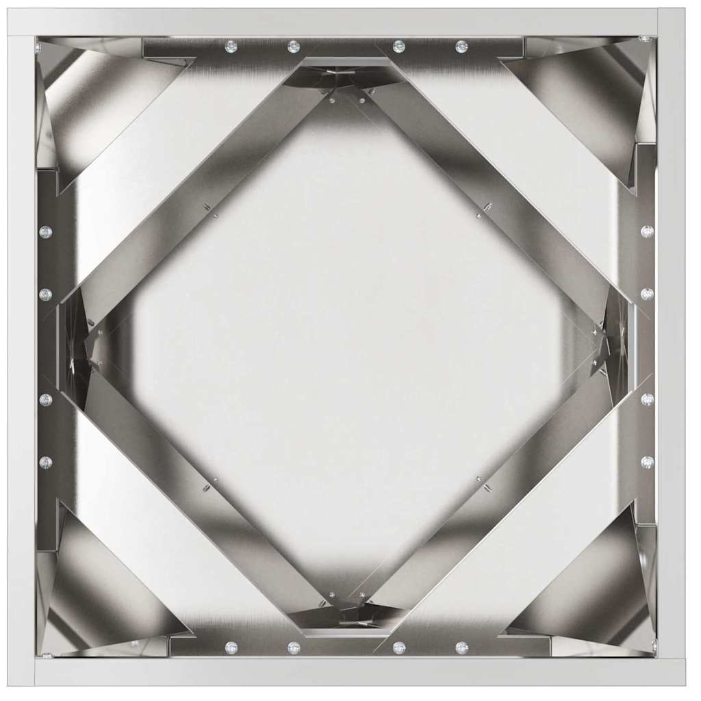 Pflanzkübel 2 Stk. Silber 40 x 40 x 40 cm Edelstahl