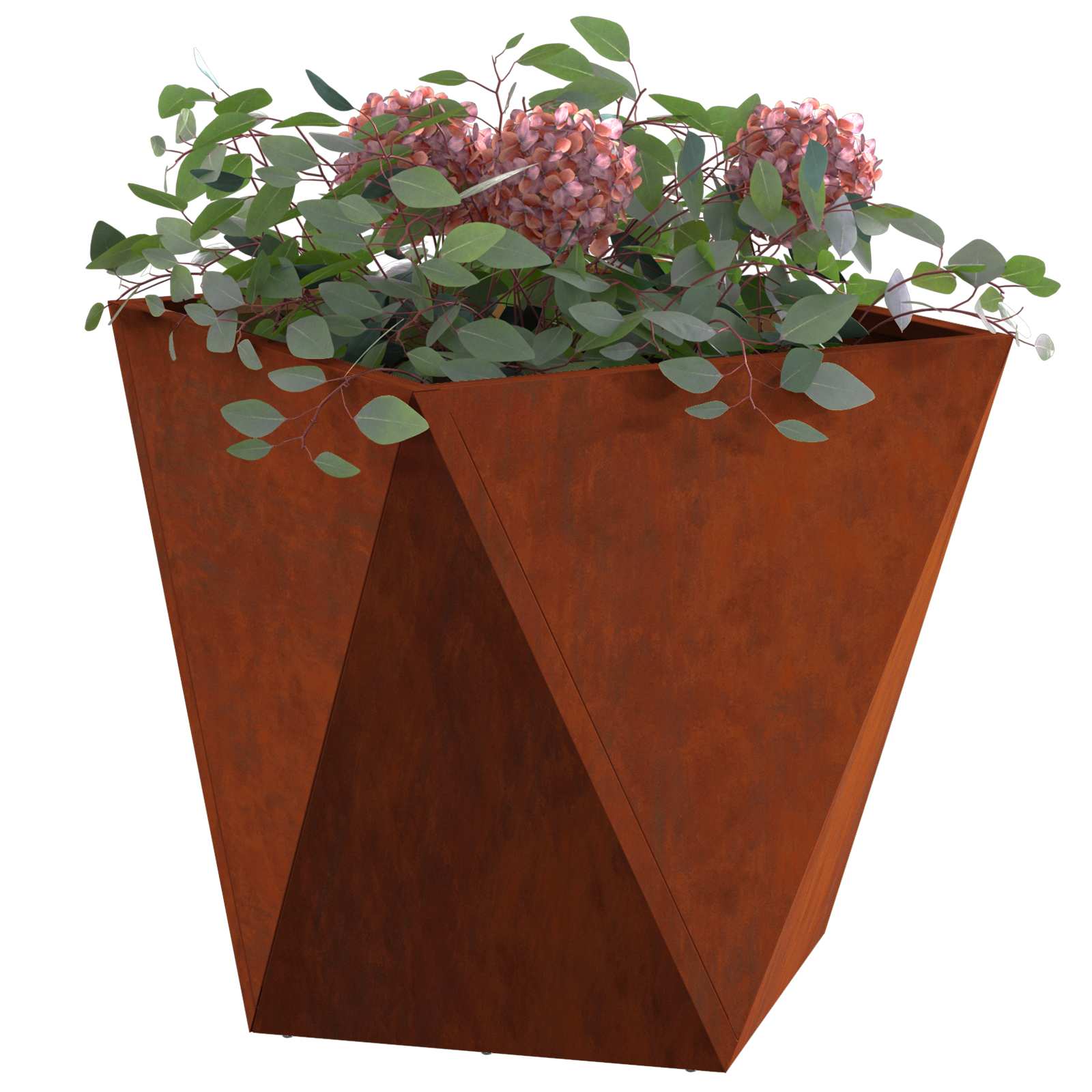 Pflanzkübel Rostig 40 x 40 x 40 cm Wetterfeststahl