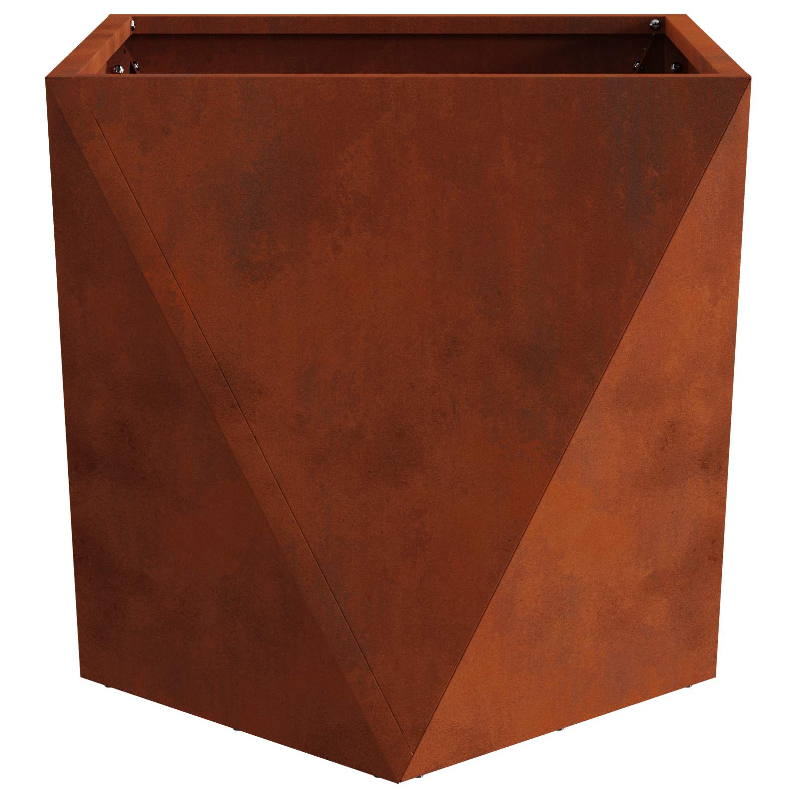 Pflanzkübel 2 Stk. Rostig 40 x 40 x 40 cm Wetterfeststahl