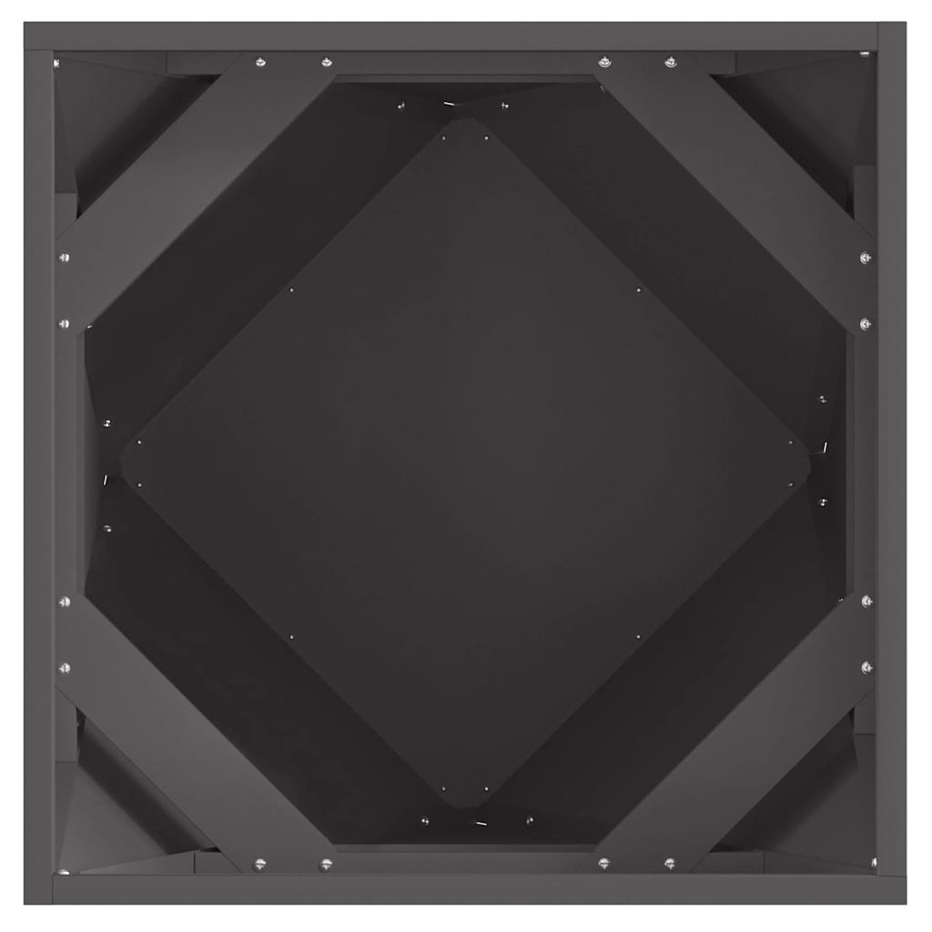 Pflanzkübel 2 Stk. Schwarz 50 x 50 x 50 cm Stahl