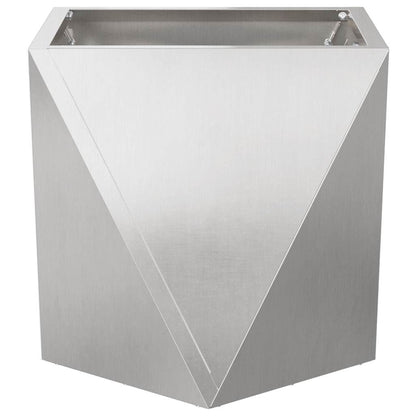 Pflanzkübel Silber 50 x 50 x 50 cm Edelstahl