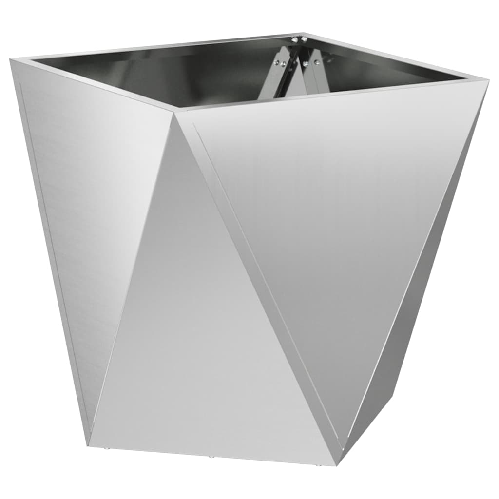 Pflanzkübel Silber 50 x 50 x 50 cm Verzinkter Stahl
