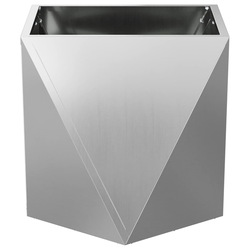 Pflanzkübel Silber 50 x 50 x 50 cm Verzinkter Stahl