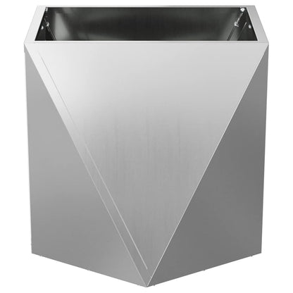 Pflanzkübel Silber 50 x 50 x 50 cm Verzinkter Stahl