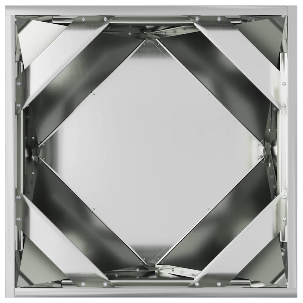 Pflanzkübel 2 Stk. Silber 50 x 50 x 50 cm Verzinkter Stahl