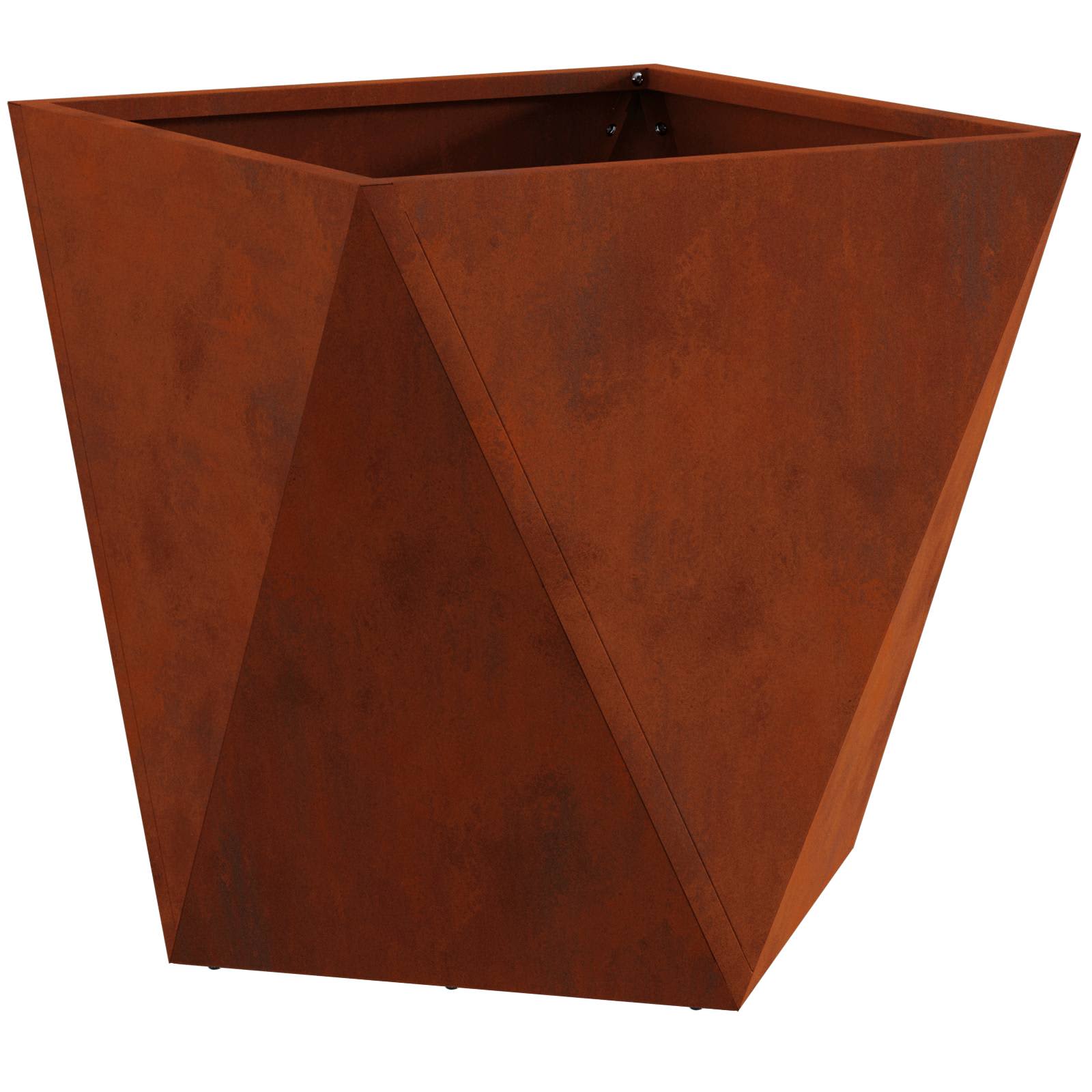 Pflanzkübel Rostig 50 x 50 x 50 cm Wetterfeststahl