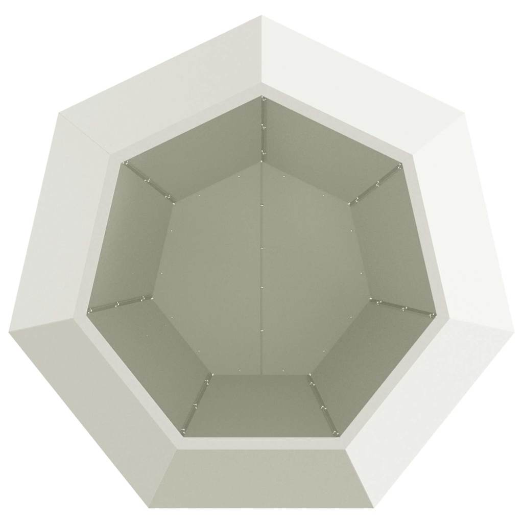 Pflanzkübel Weiß 100 x 100 x 80 cm Stahl